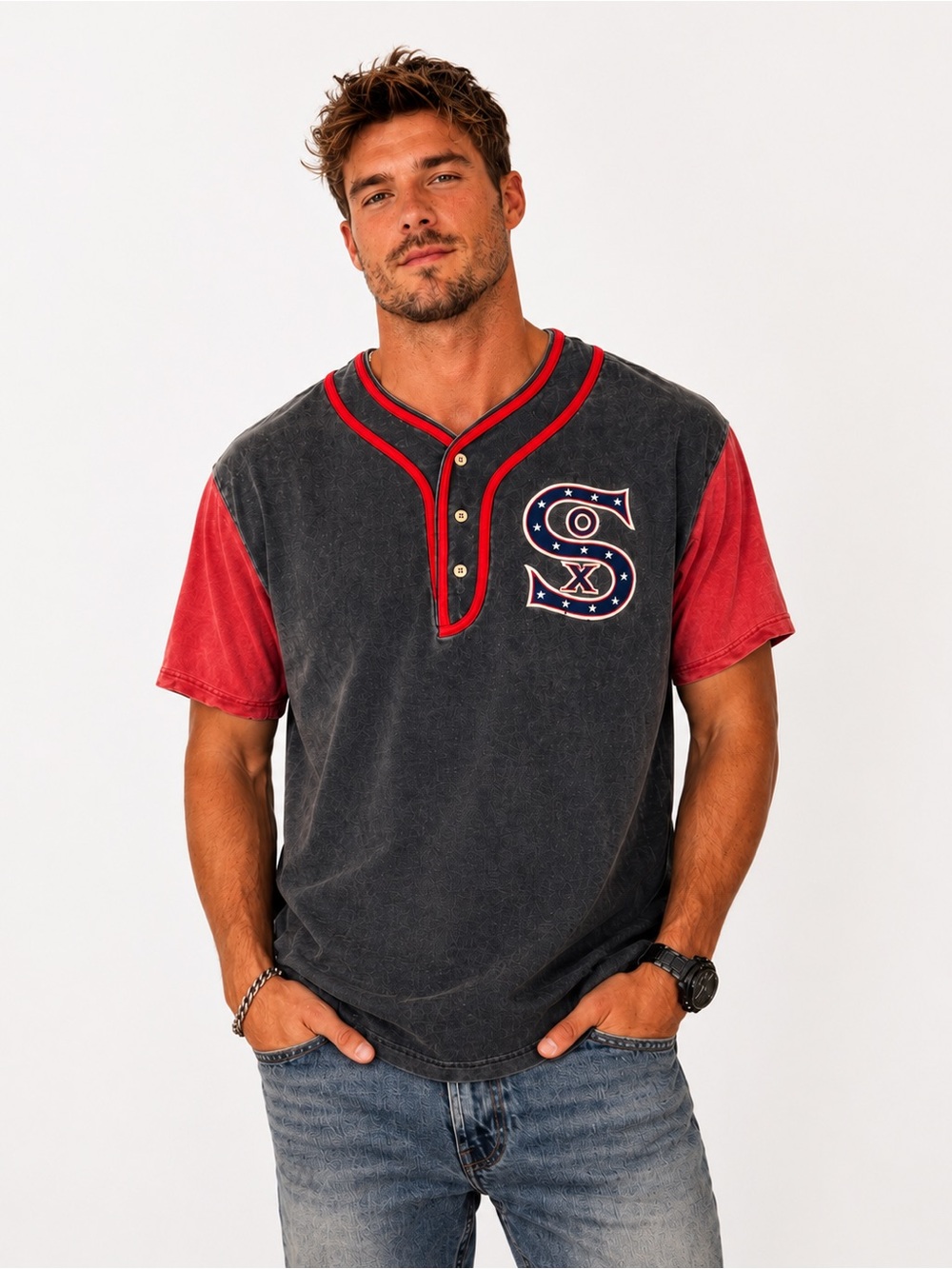 Vintage 90s Mirage Chicago White Sox Cooperstown MLB Baseball Jersey Shirt XL